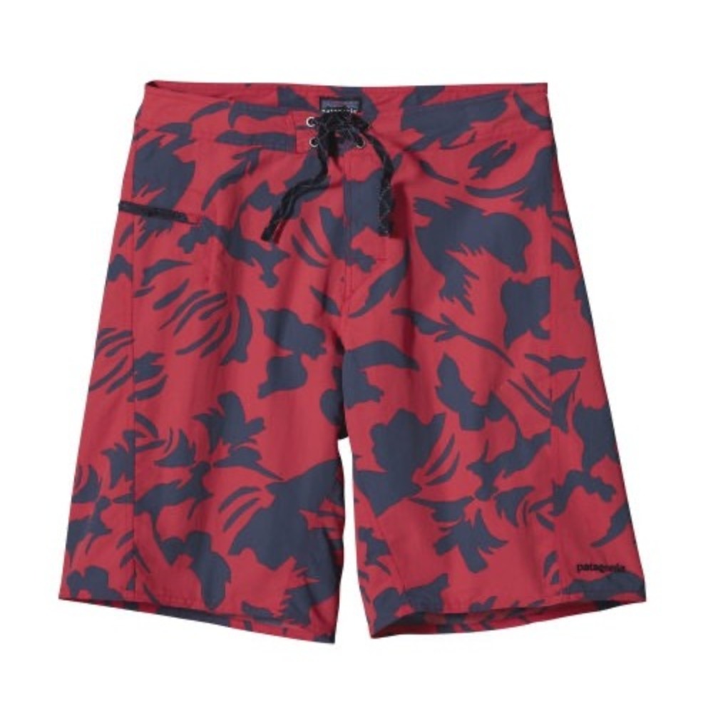 Patagonia Wavefarer 21 Board Shorts Red Navy Floral Men's 33